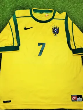 Ronaldinho Brazil 1999 CONFEDERATIONS CUP Home Nike Jersey Shirt Camiseta L