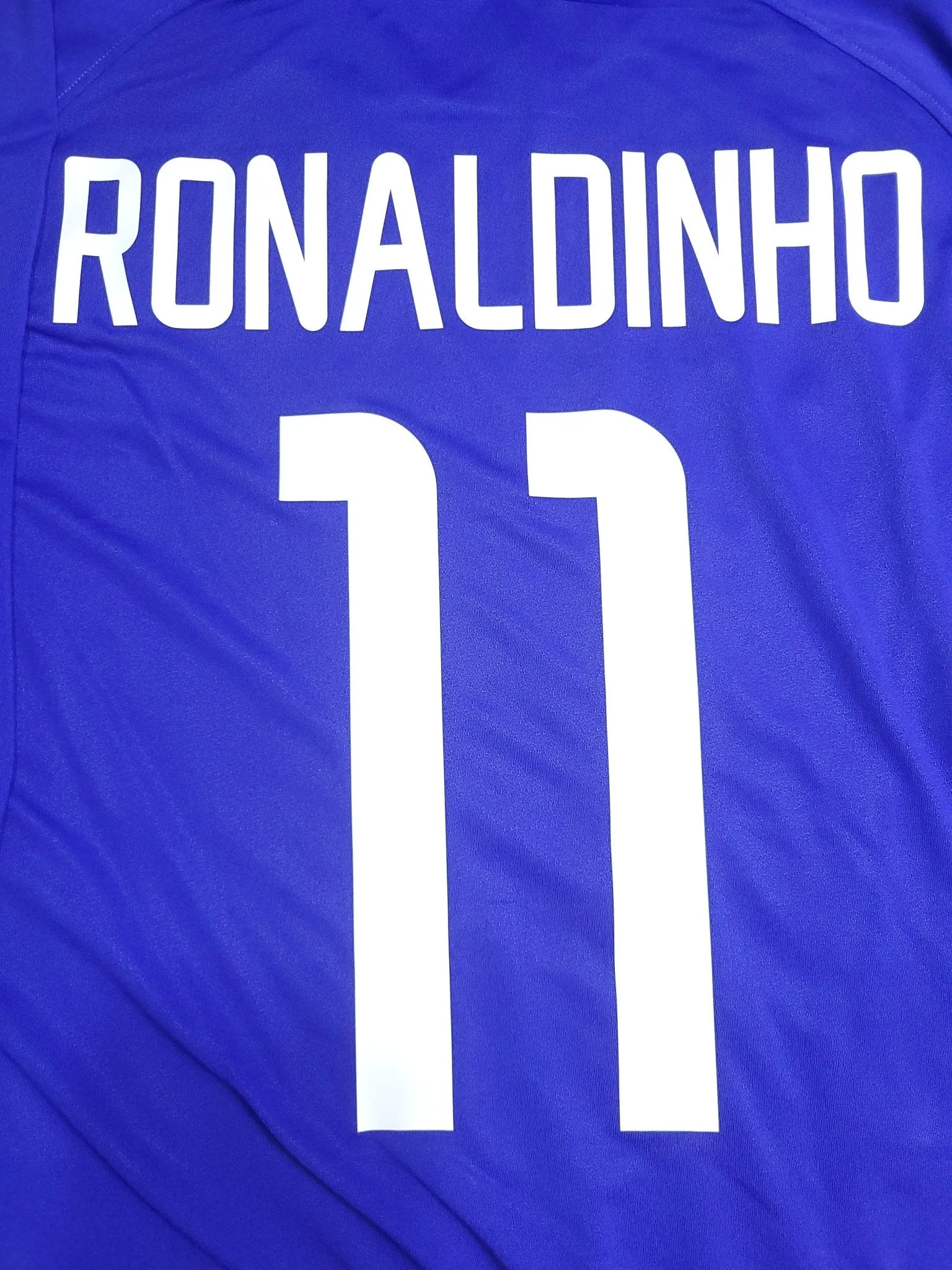 Ronaldinho Brazil 2002 WORLD CUP Away Soccer Jersey Shirt L