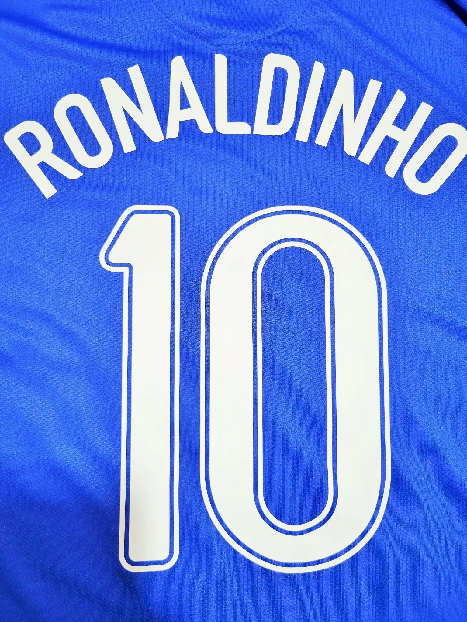 Ronaldinho Brazil 2006 WORLD CUP Away Soccer Jersey Shirt M SKU# S6DHA 103890