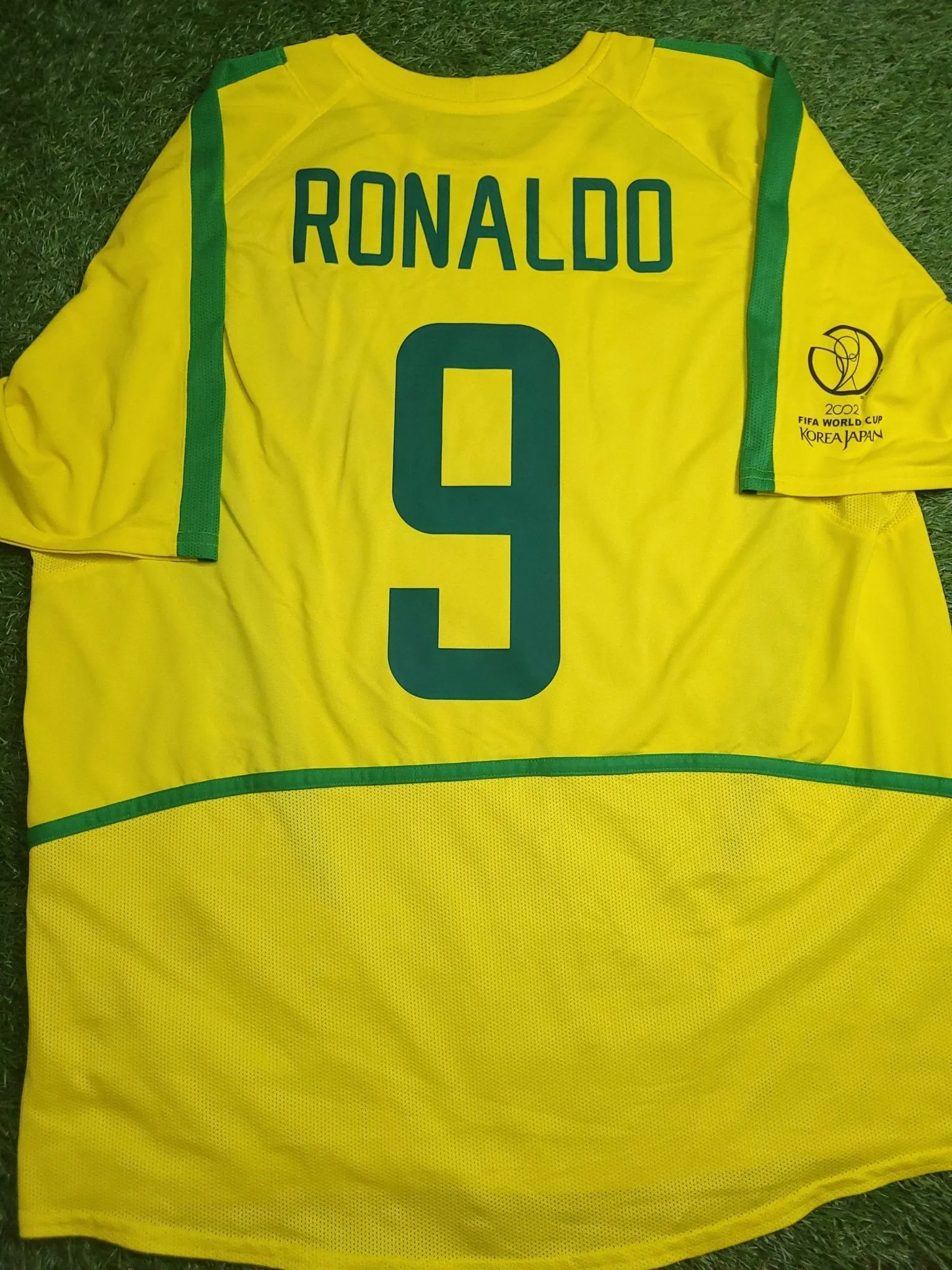 Ronaldo Brazil 2002 WORLD CUP Soccer Home Jersey Shirt L