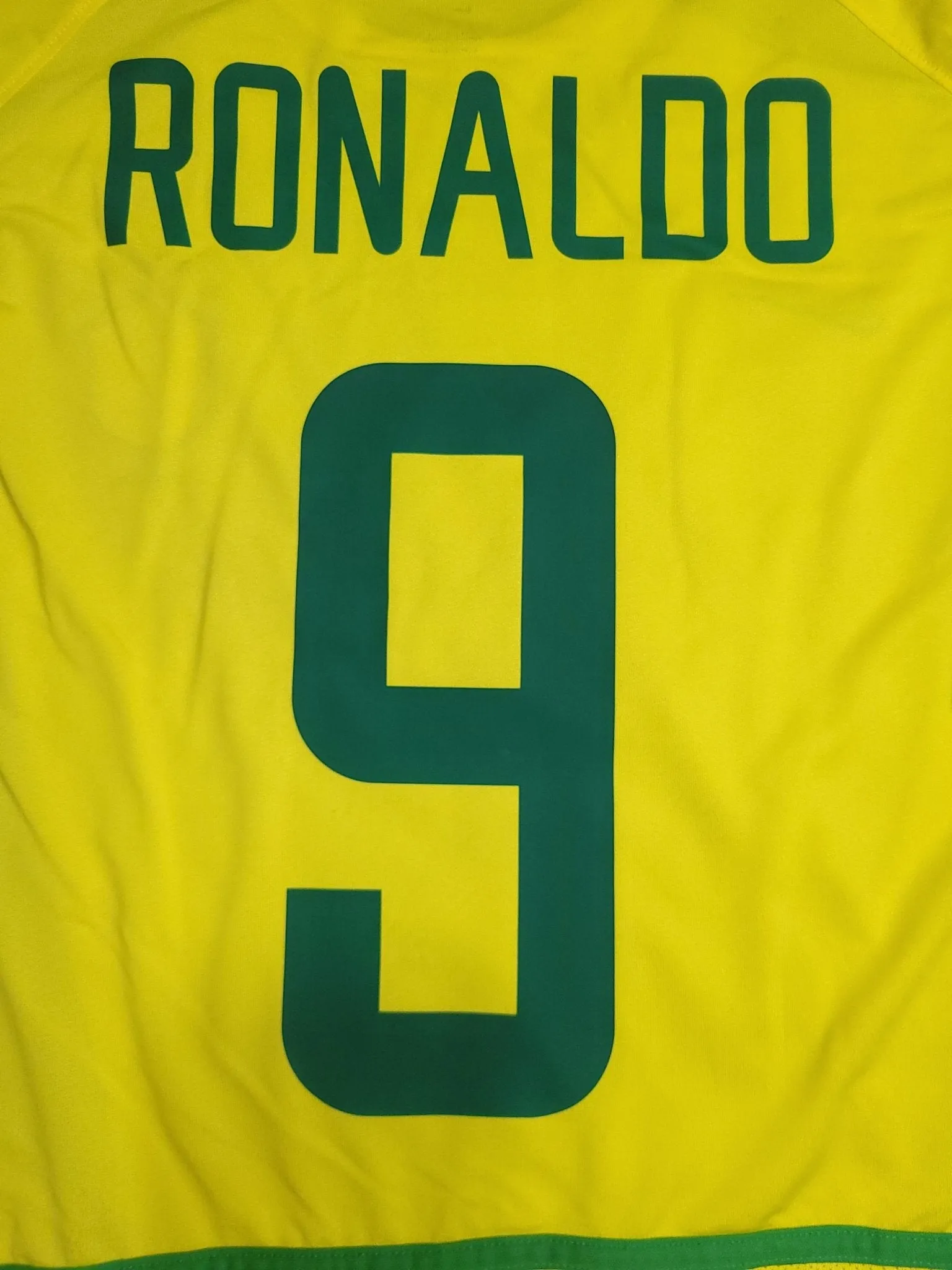 Ronaldo Brazil 2002 WORLD CUP Soccer Home Jersey Shirt L