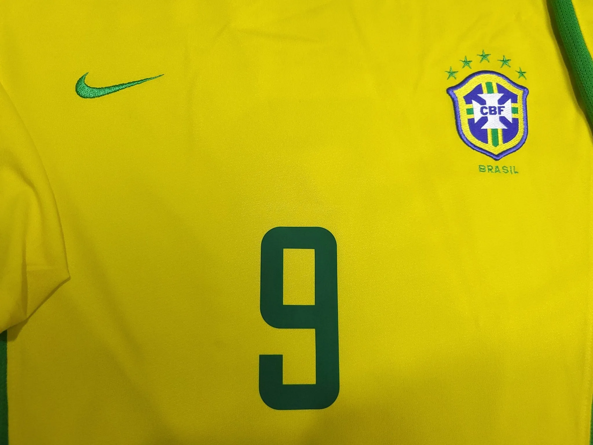 Ronaldo Brazil 2002 WORLD CUP Soccer Home Jersey Shirt L