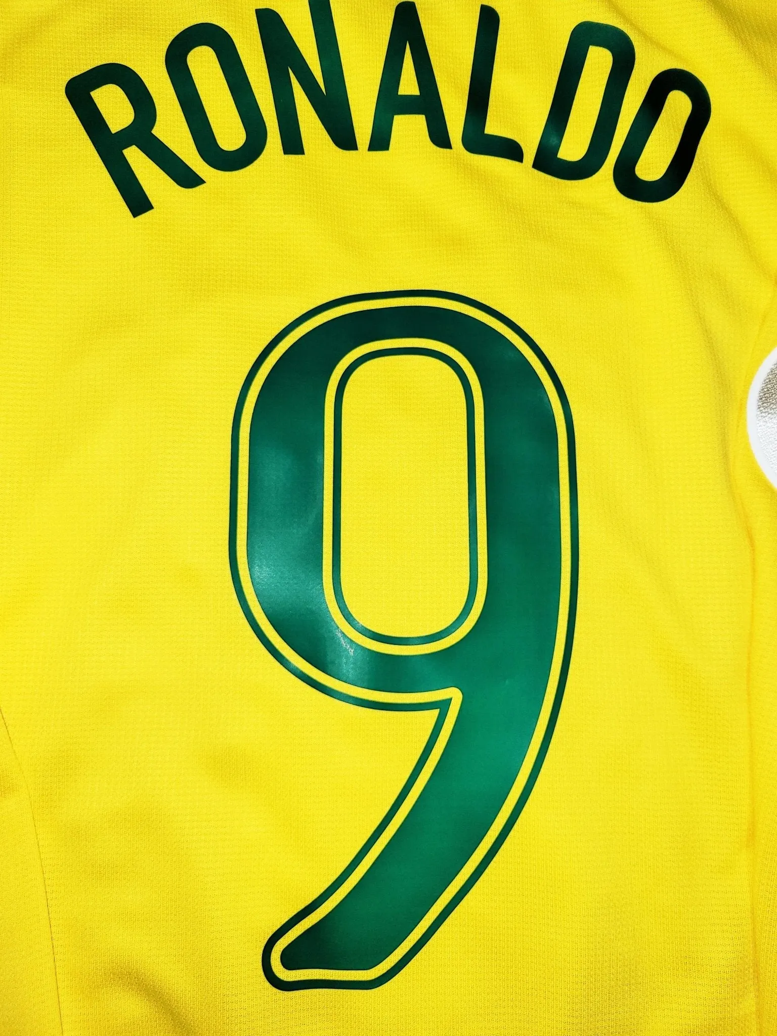 Ronaldo Brazil 2006 World Cup Home Long Sleeve Soccer Jersey Shirt M