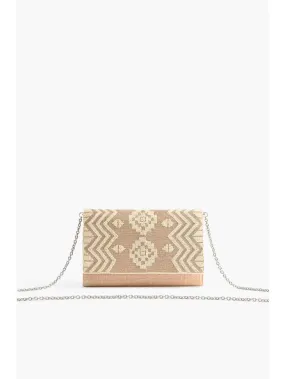 ROSE GOLD AZTEC CLUTCH