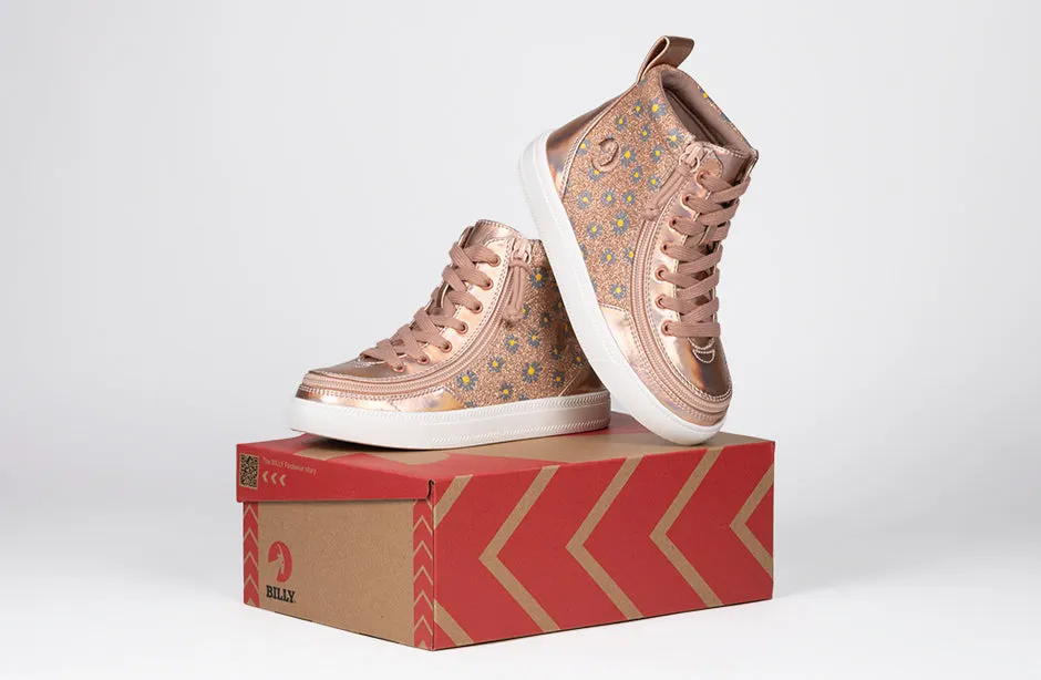 Rose Gold Daisy BILLY Classic Lace High Tops