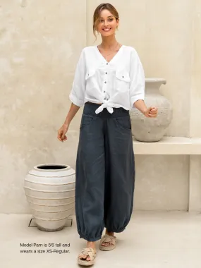 Sadhu French Linen Pants Charcoal