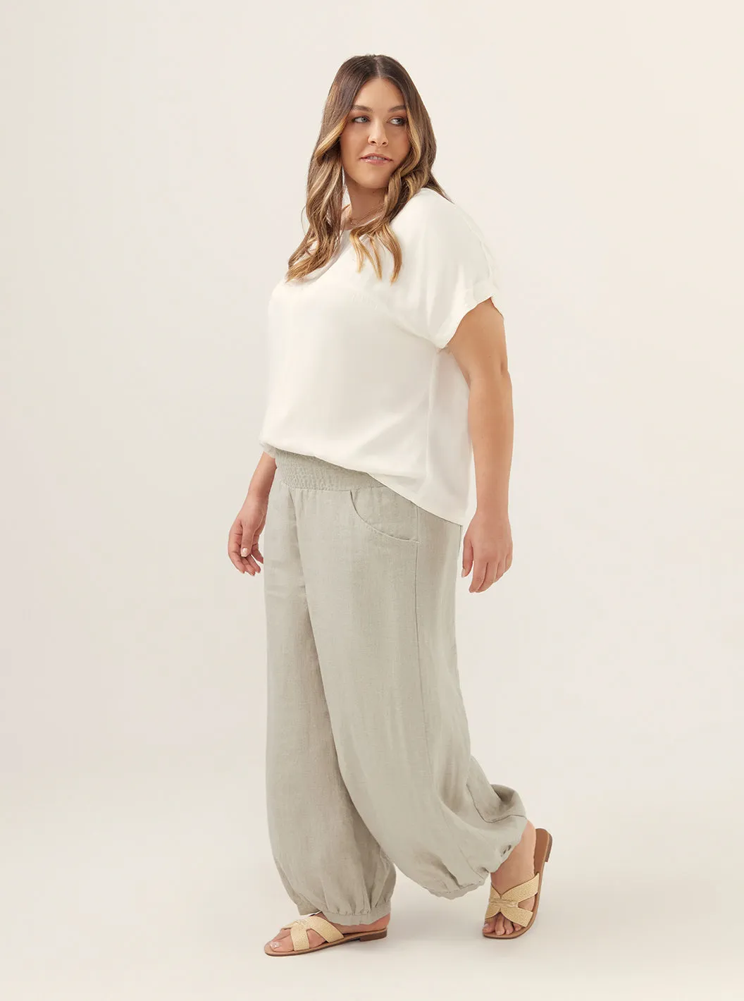 Sadhu French Linen Pants Flax