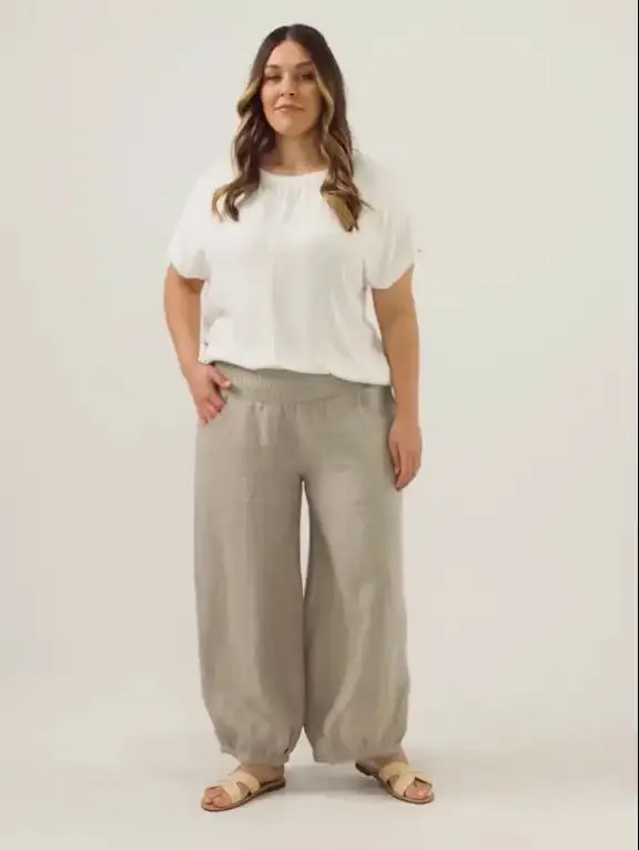 Sadhu French Linen Pants Flax