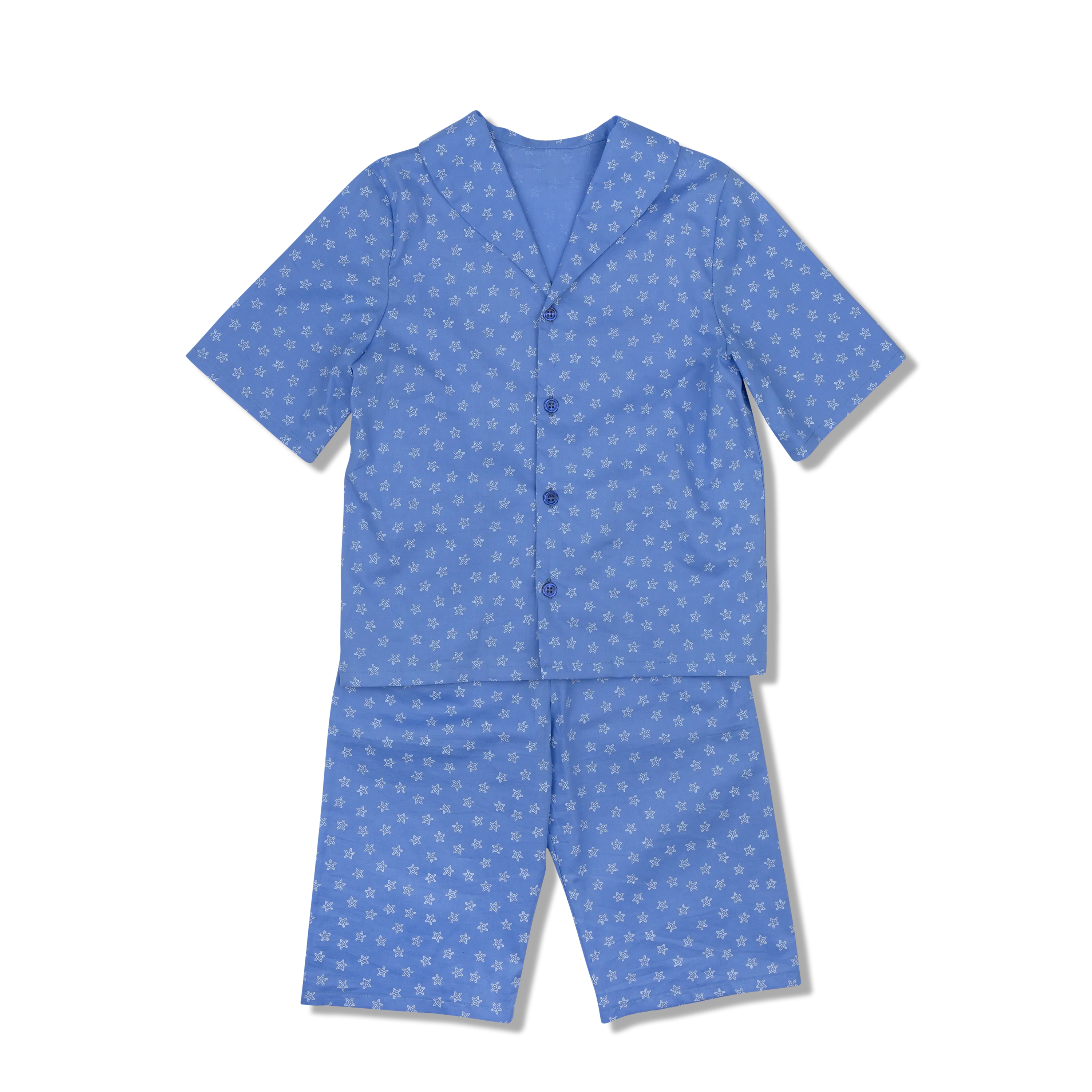 SAMUEL CHILDREN'S NIGHTIES SEASTAR BLUE/WHITE