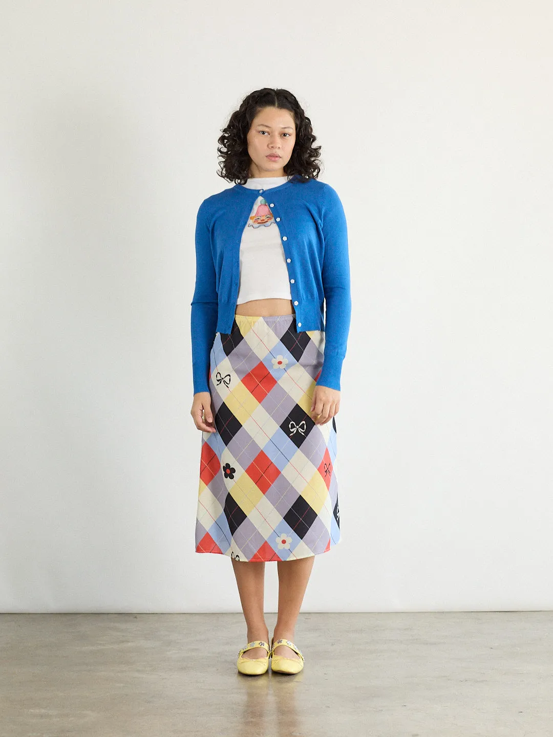 Sandy Midi Skirt - Cirque Argyle