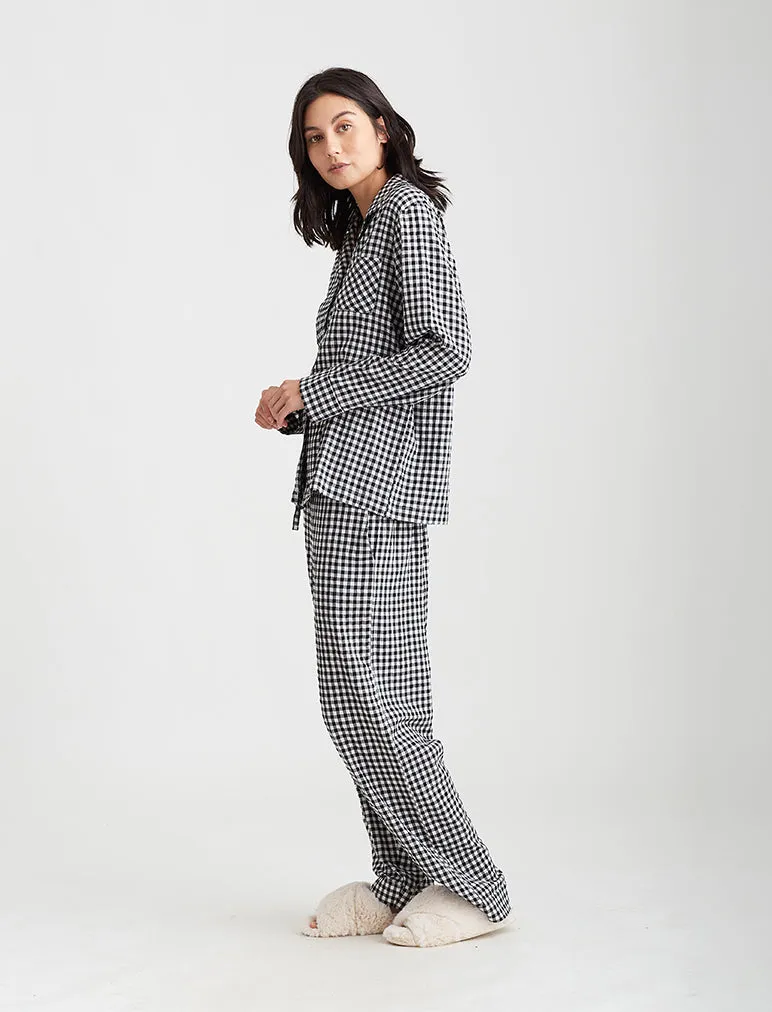 Seersucker Gingham Full Length PJs