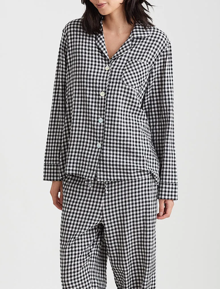 Seersucker Gingham Full Length PJs