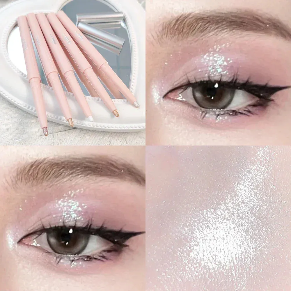 Sequin Eyeshadow Pencil Waterproof Diamond Glitter Highlighter Stick Pearl White Silkworm Eyeliner Pen Korean Makeup Cosmetics