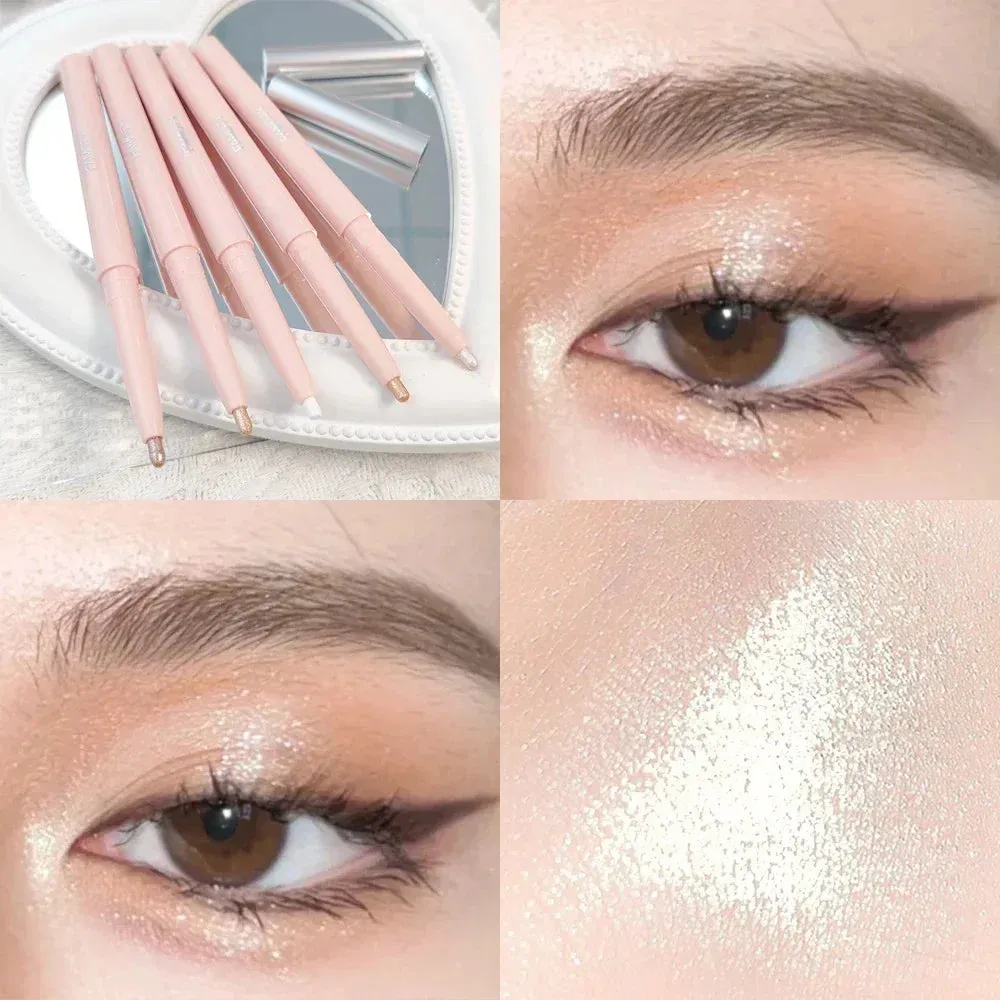 Sequin Eyeshadow Pencil Waterproof Diamond Glitter Highlighter Stick Pearl White Silkworm Eyeliner Pen Korean Makeup Cosmetics