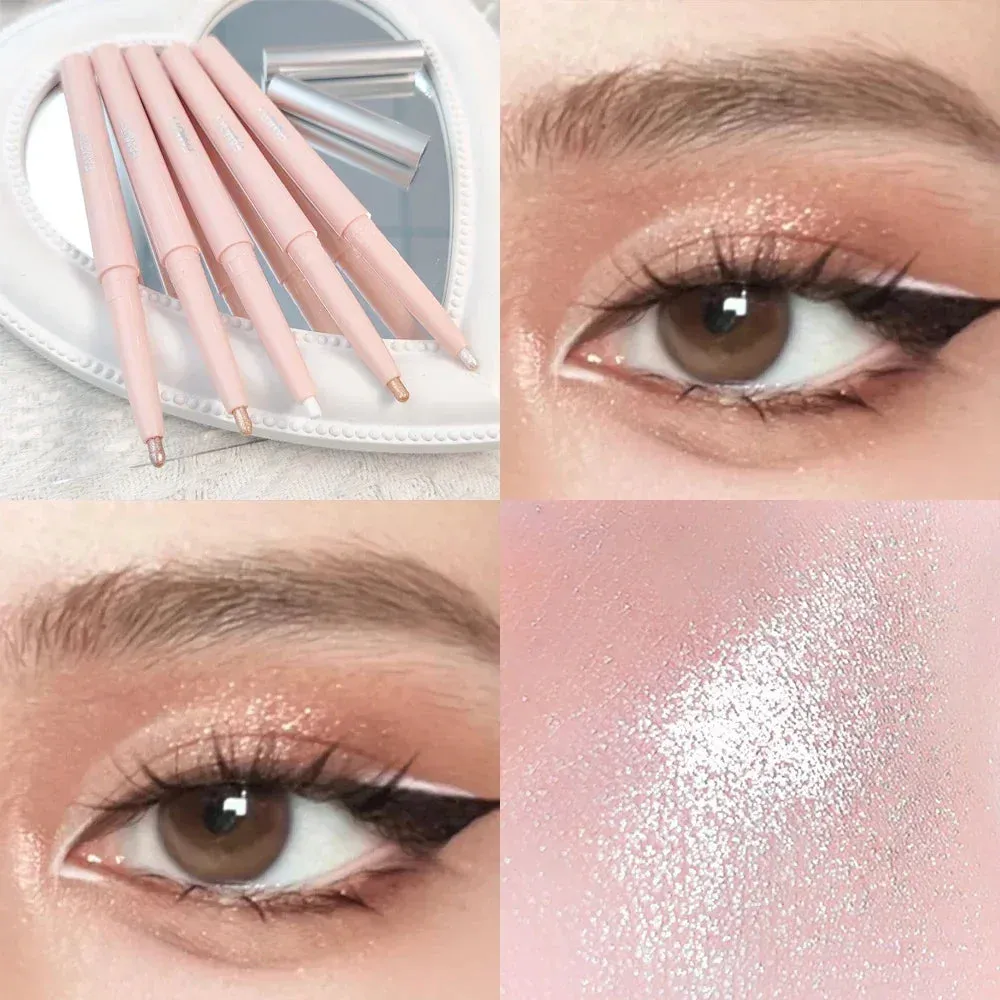 Sequin Eyeshadow Pencil Waterproof Diamond Glitter Highlighter Stick Pearl White Silkworm Eyeliner Pen Korean Makeup Cosmetics