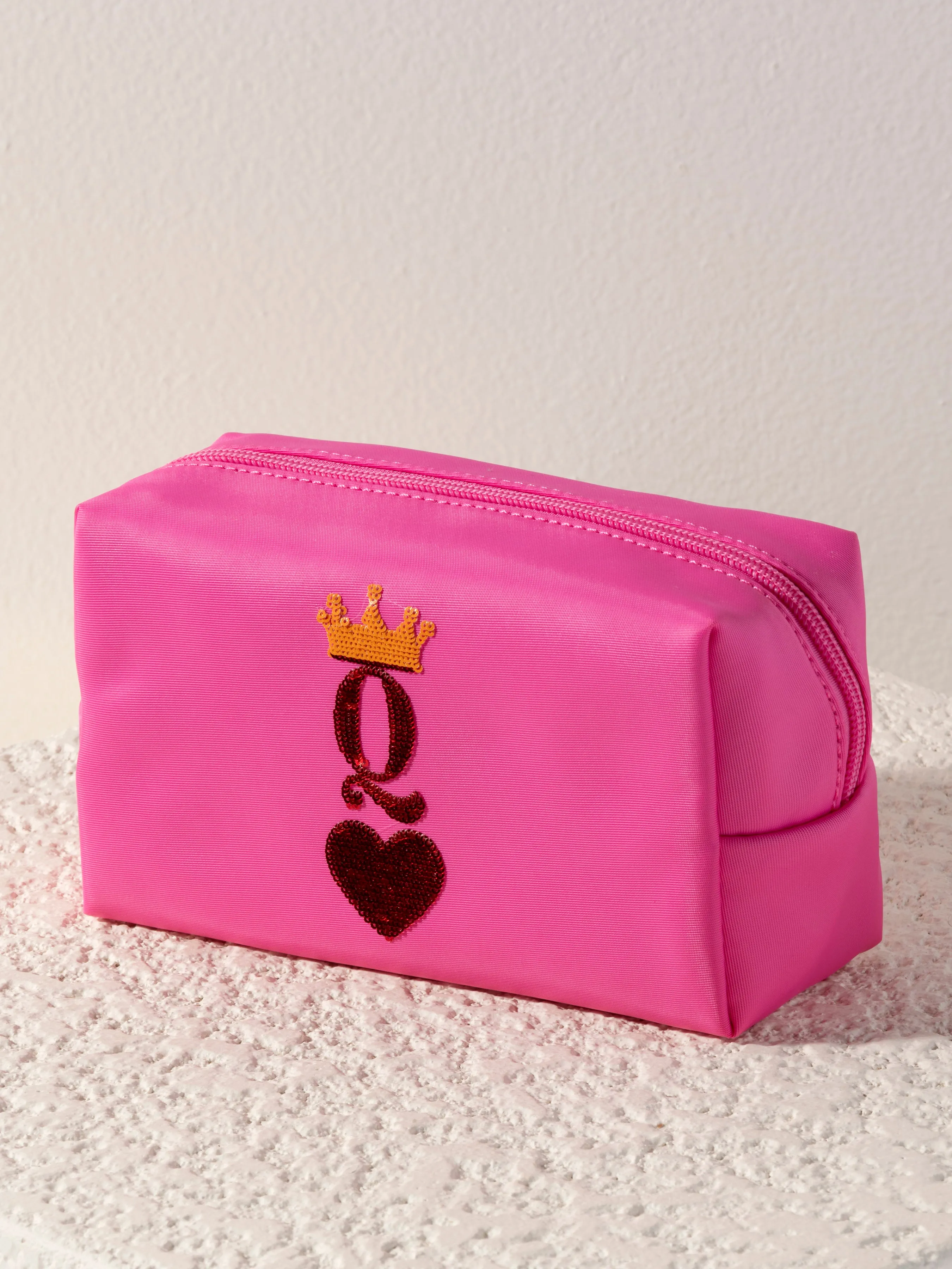 Shiraleah Cara Queen Of Hearts Zip Pouch, Pink