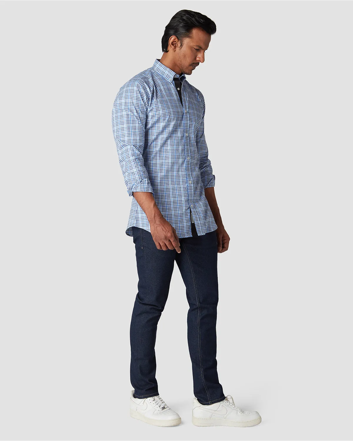 Somelos Blue Bane Checked Shirt