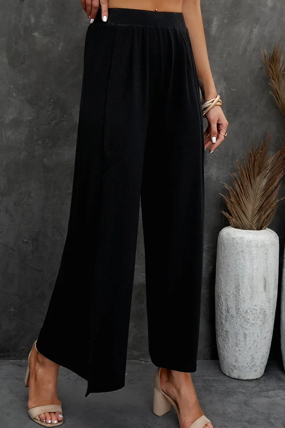 Split Wide Leg Pants