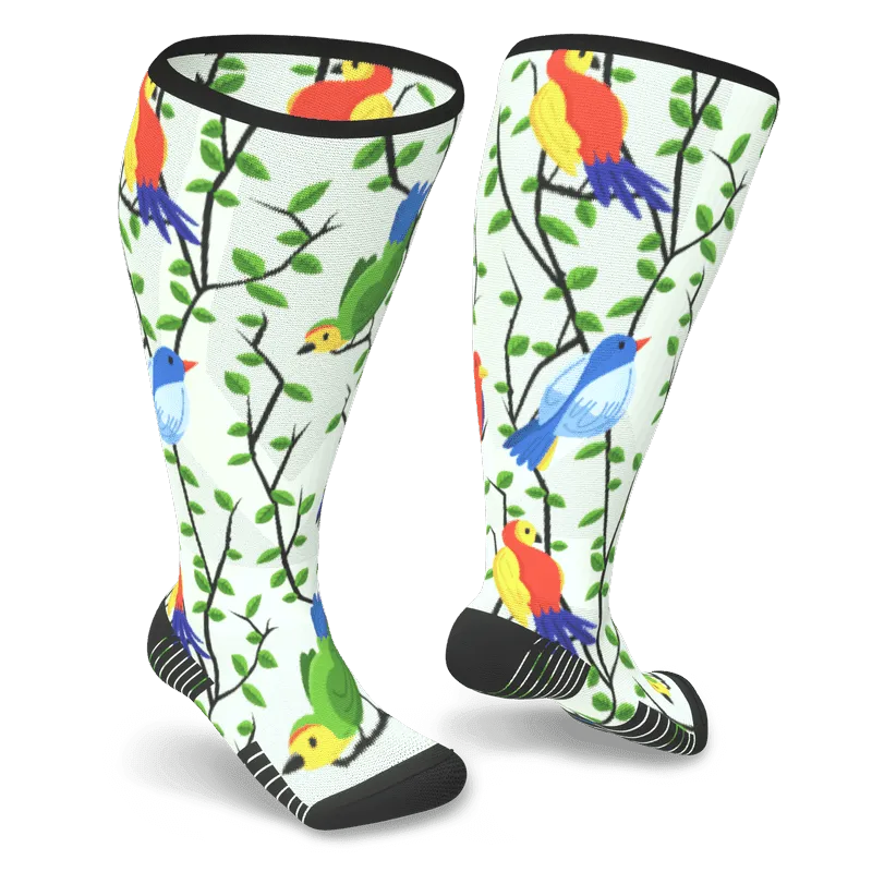 Spring Tweets Diabetic Compression Socks