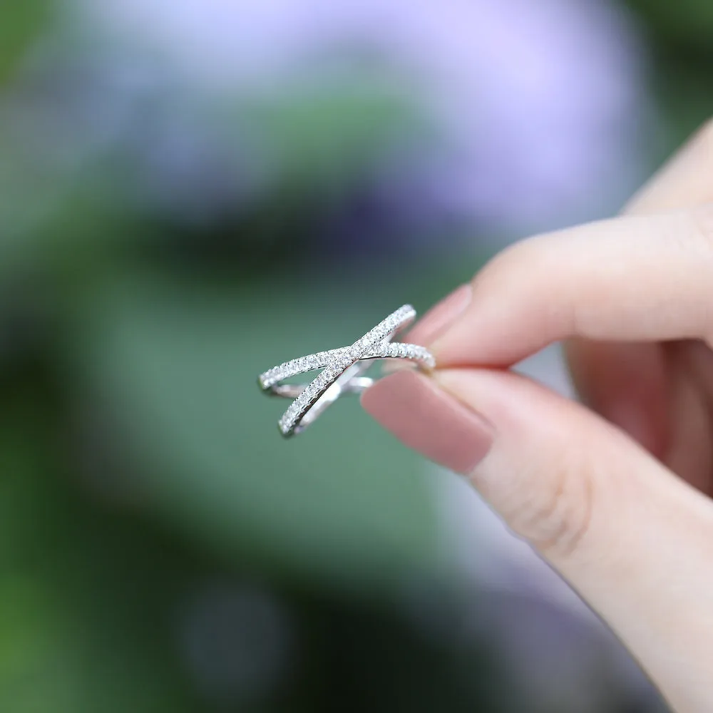 Sterling Silver  Cross X-Dainty Rings