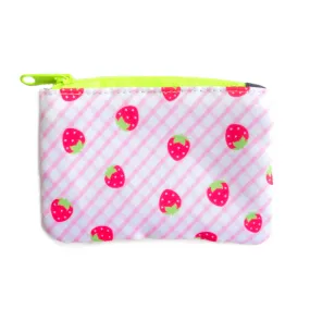 Strawberry Gingham Mini Coin Purse