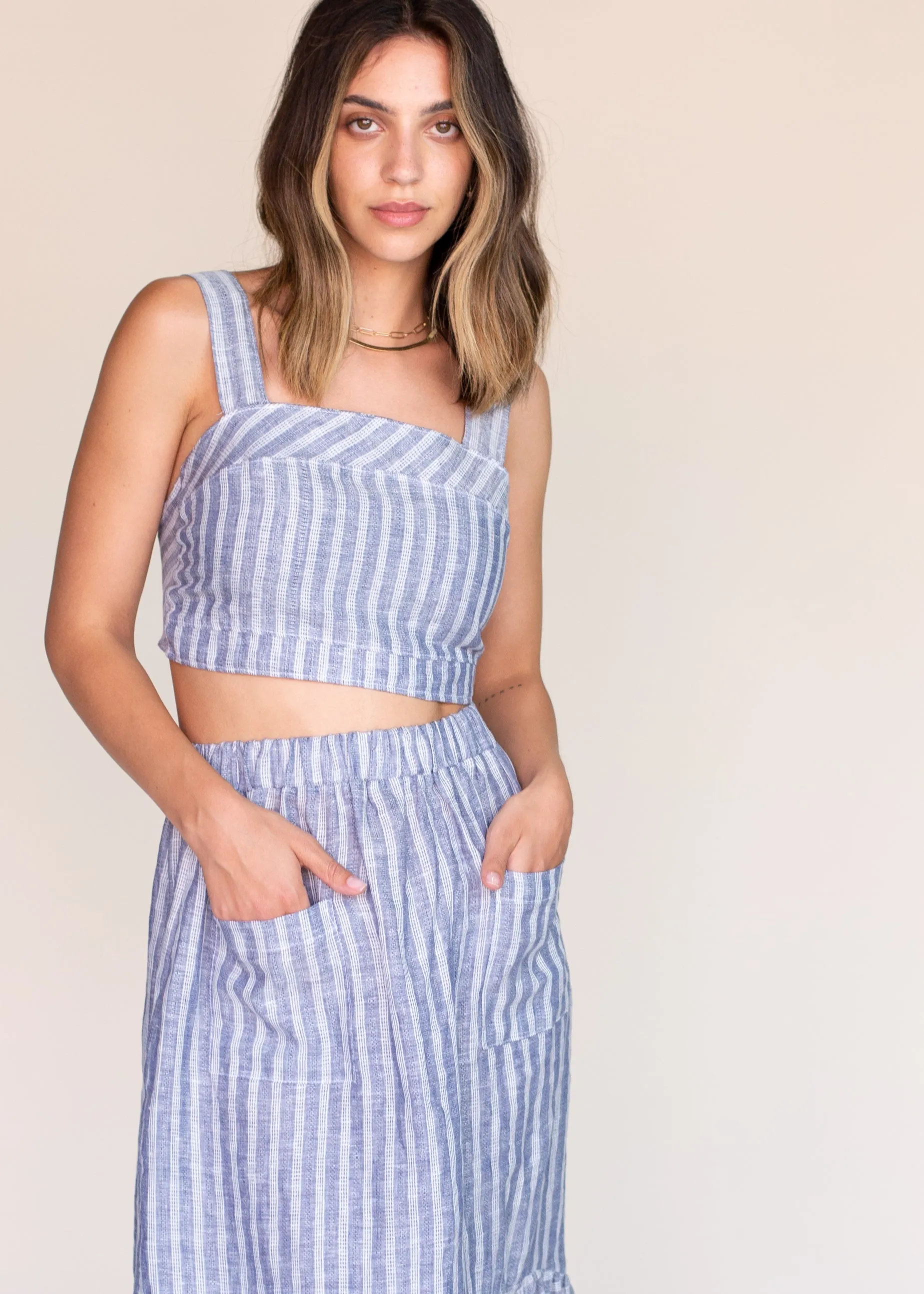 Striped Linen Skirt