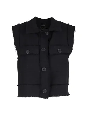 TALA Bouclé vest - Black