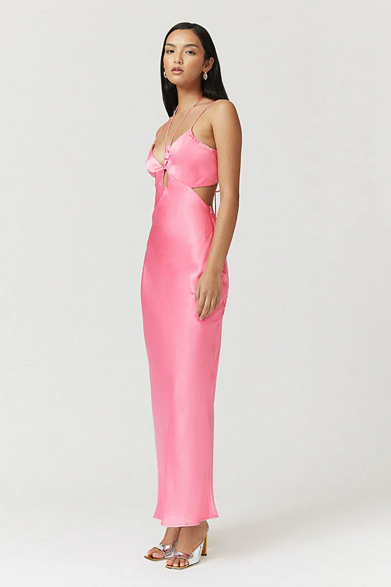 Tate Halter Strappy Maxi - Candy Pink