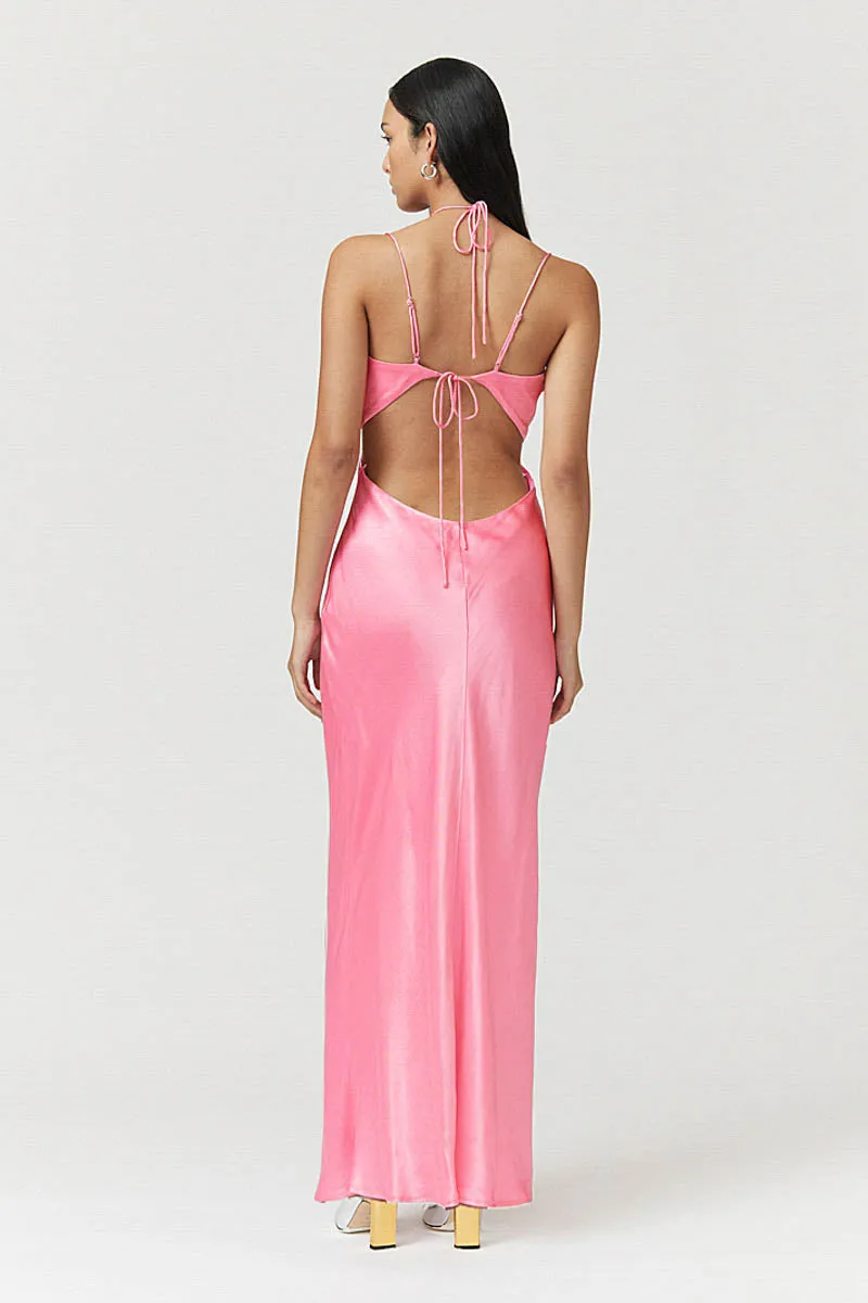 Tate Halter Strappy Maxi - Candy Pink