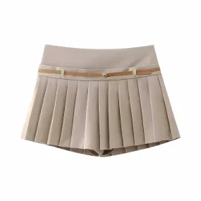 The Adelia High Waist Belted Mini Skirt