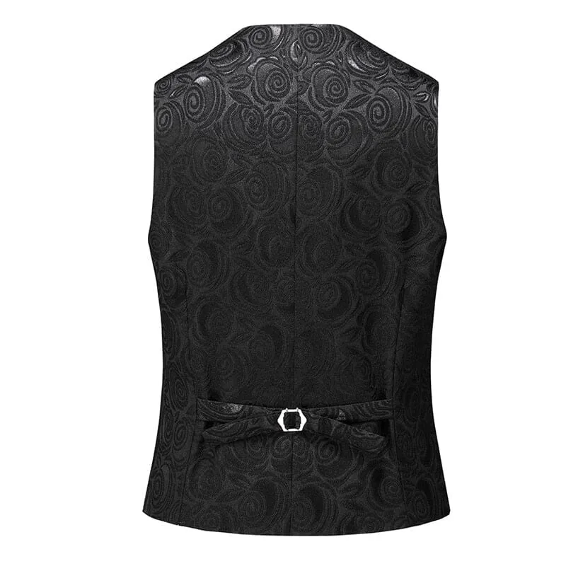 The Antonio Jacquard Vest - Black