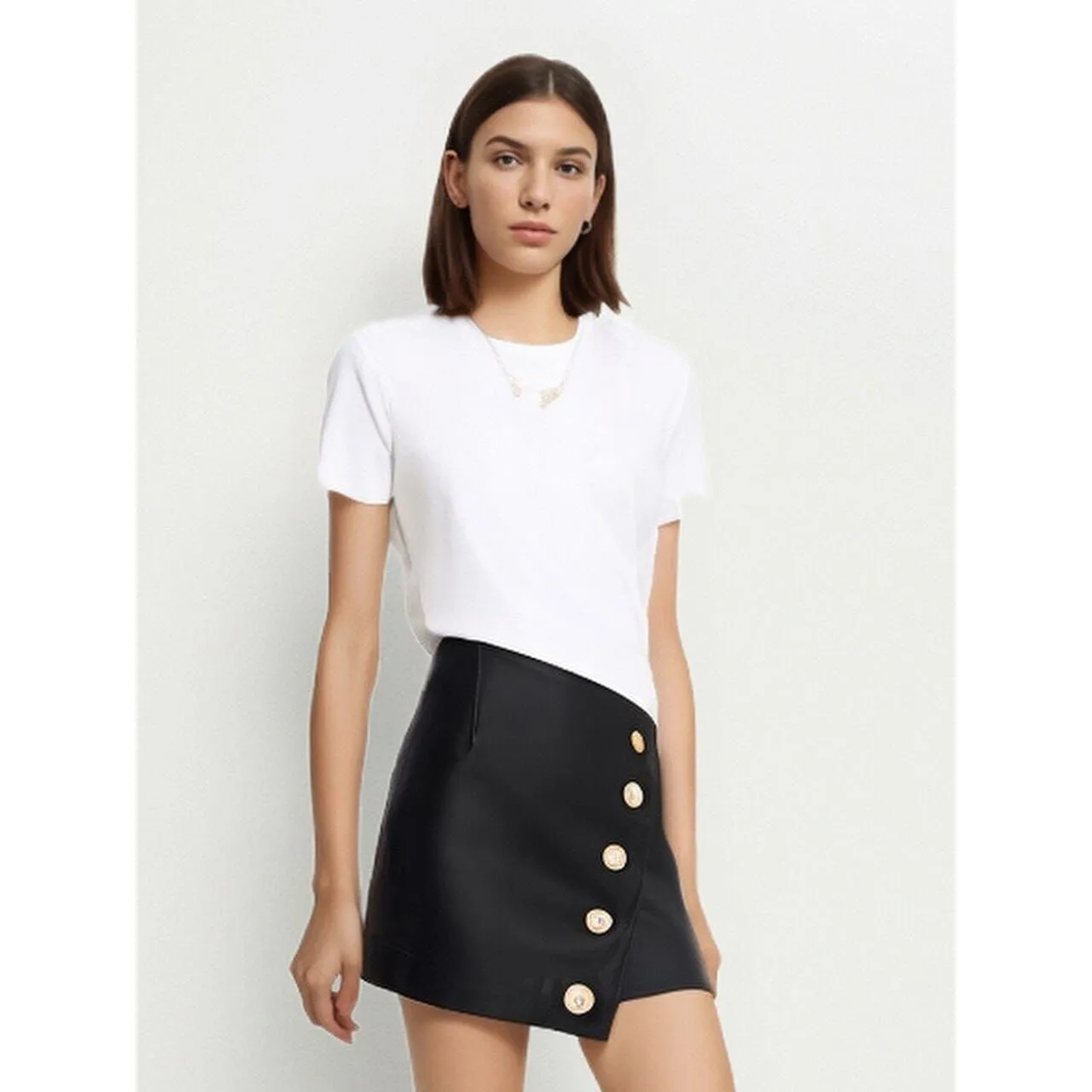 The August Faux Leather Pencil Mini Skirt - Multiple Colors