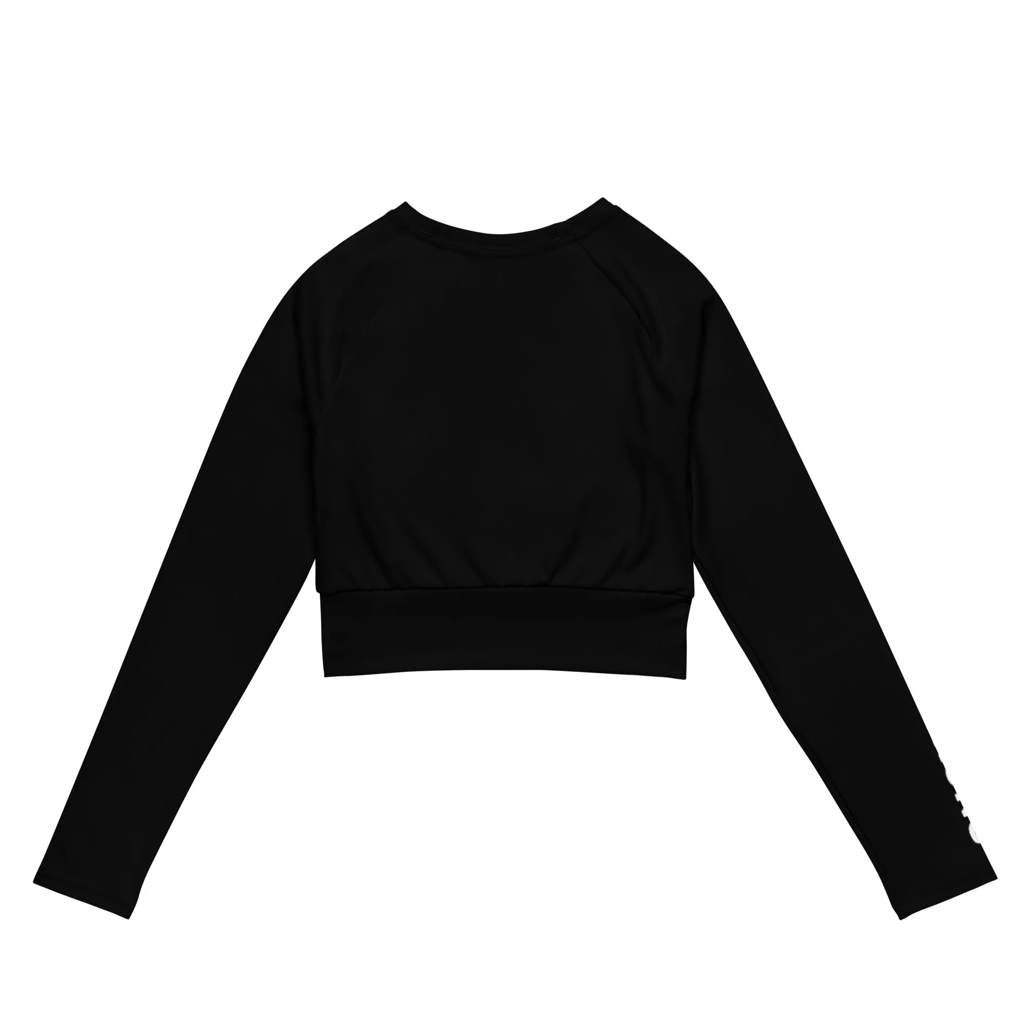 THE ESSENTIAL, SOFT AND STRETCHY, LONG SLEEVE FITTED CROP TOP BLACK