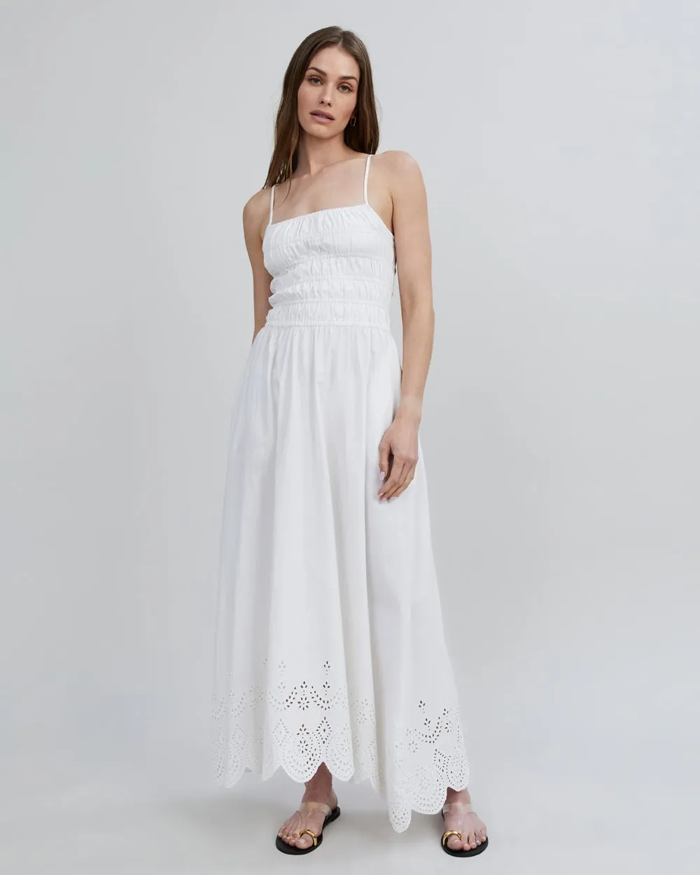 The Eyelet Delta Midi Dress