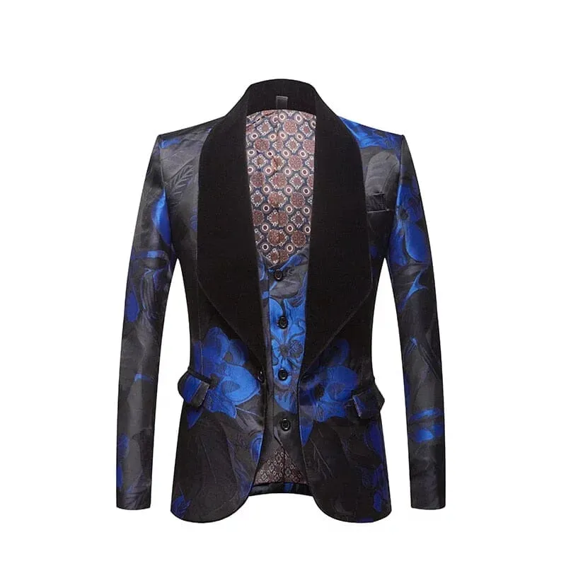 The Sapphire Rose Jacquard Slim Fit Two-Piece Suit - Multiple Colors