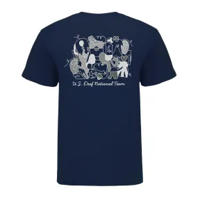 Unisex U.S. Women's Deaf National Team Unity Navy Tee