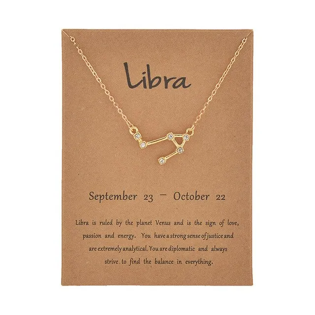 Zodiac Pendant Constellation - Gold