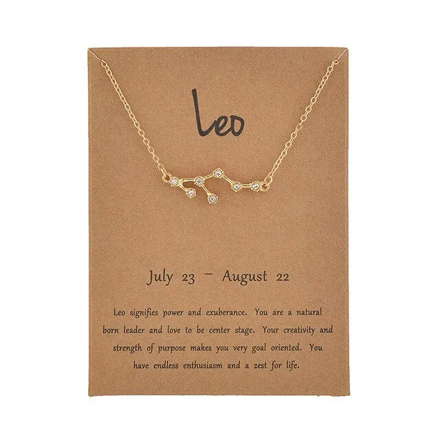 Zodiac Pendant Constellation - Gold