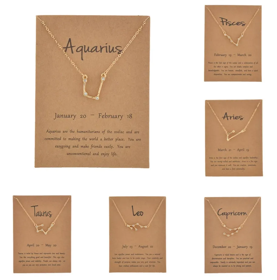 Zodiac Pendant Constellation - Gold