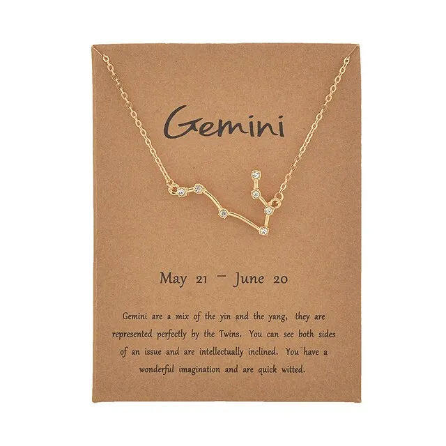 Zodiac Pendant Constellation - Gold